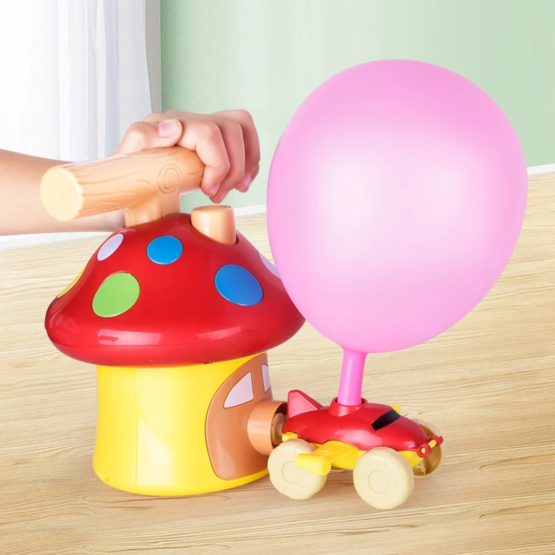 Balloon Powered Car Children's Science Toy Aerodynamics Inertial Power Pump Cars Racer Kit Girts for Kids |