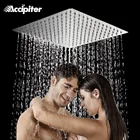 Насадка для душа квадратная, 1216 дюйма, из нержавеющей стали