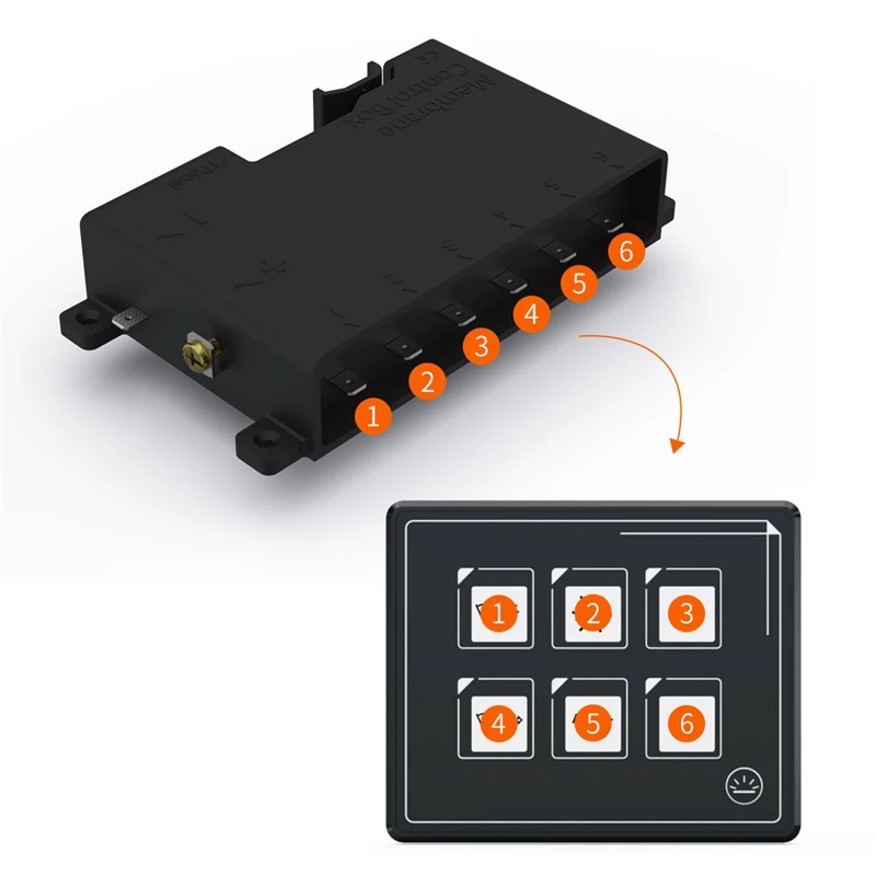 5 мм ультратонкий пульт дистанционного Управление Панель 12/24V 6 Way светодиодный