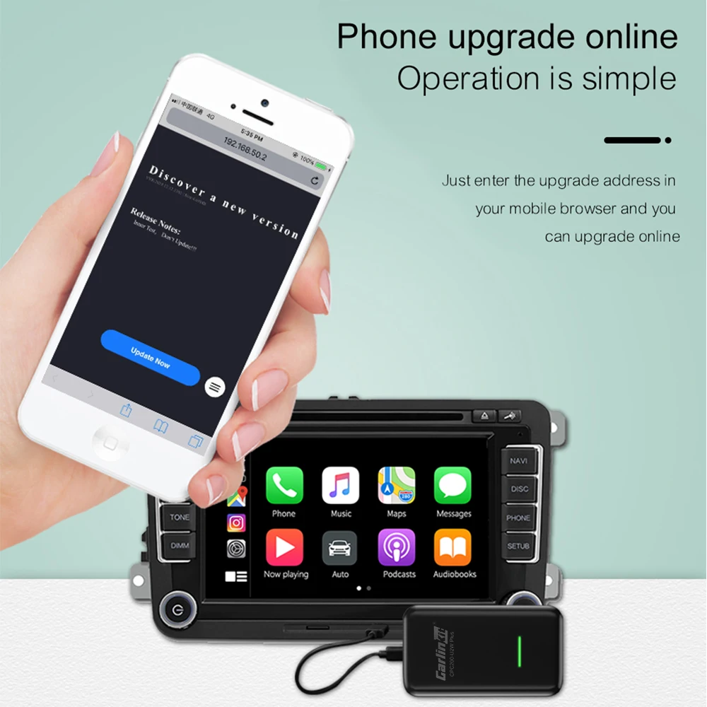 Carlinkit беспроводной Carplay для Apple Dongle Android Авто CarPlay навигации USB плеер Mirrorlink черный |