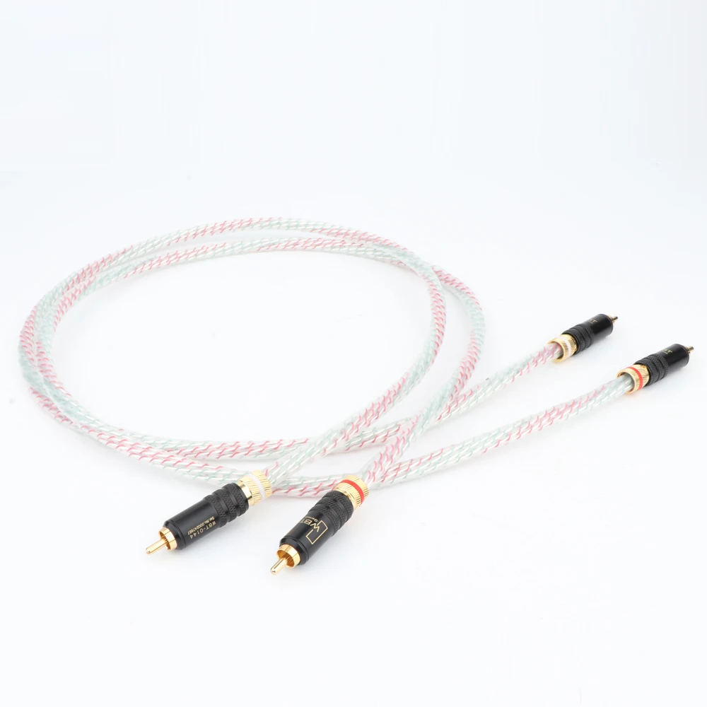 Пара посеребренных аудиокабелей RCA yter valhalla OCC с аудиокабелем wbt0144 hifi | Электроника