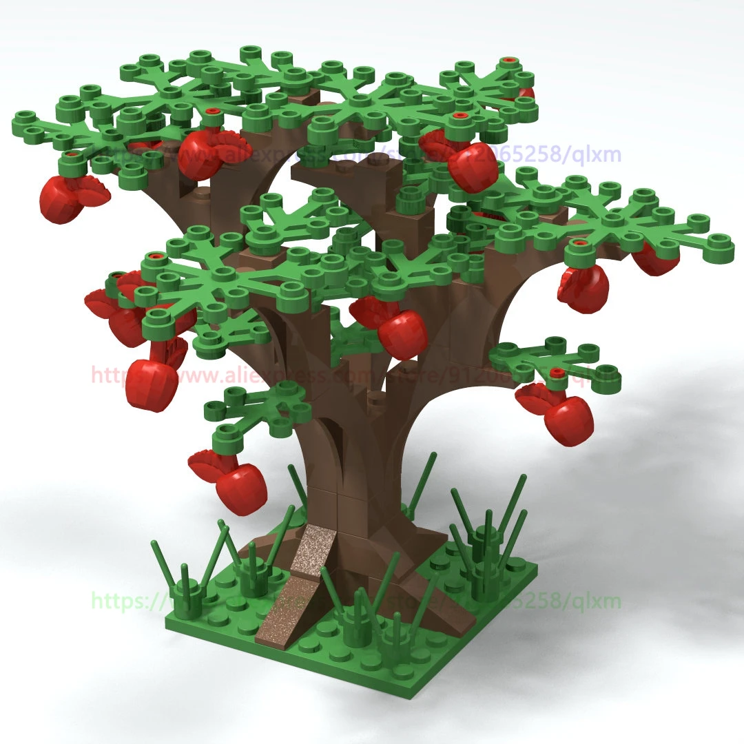 

Apple tree Building Block Toys farm fruit tree for figures games moc Bricks Educational Creative Toy Children Kid Christmas Gift