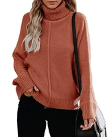 new autumn and winter high neck loose ol commuter knit sweater plus size fashion sweater women