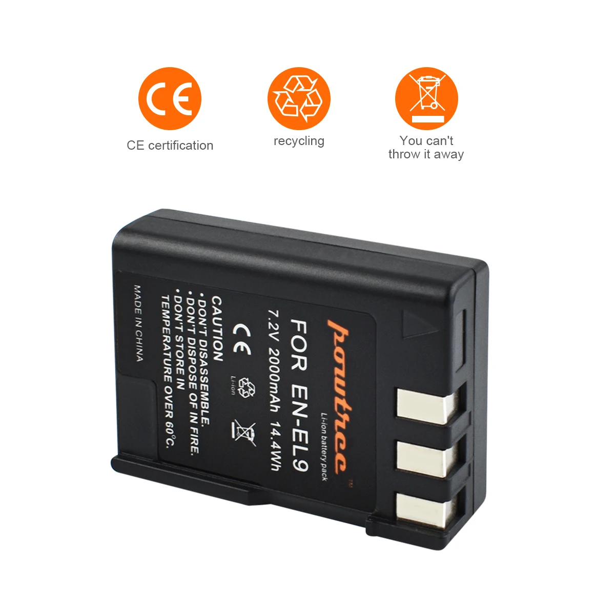 Powtree 2000mAh EN-EL9 EN EL9 EN-EL9a EL9a Digital Camera Battery for Nikon D40 D60 D40X D5000 D3000 | Электроника