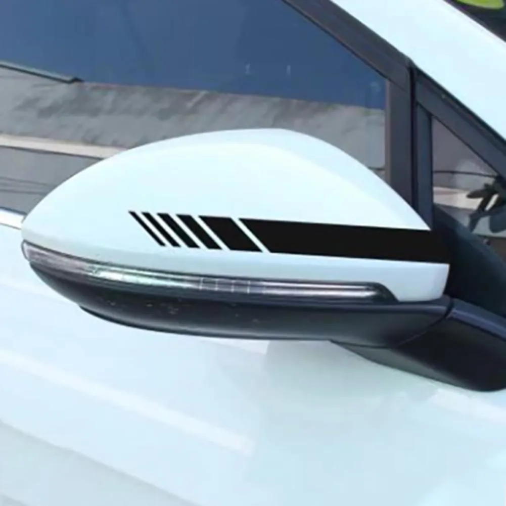 

Stripe Side Mirror Decal Auto Black Car Rearview Sticker Vinyl 30.5*2CM