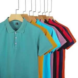 Polo shirt collar short sleeve summer men and women t-shirts custom embroidery