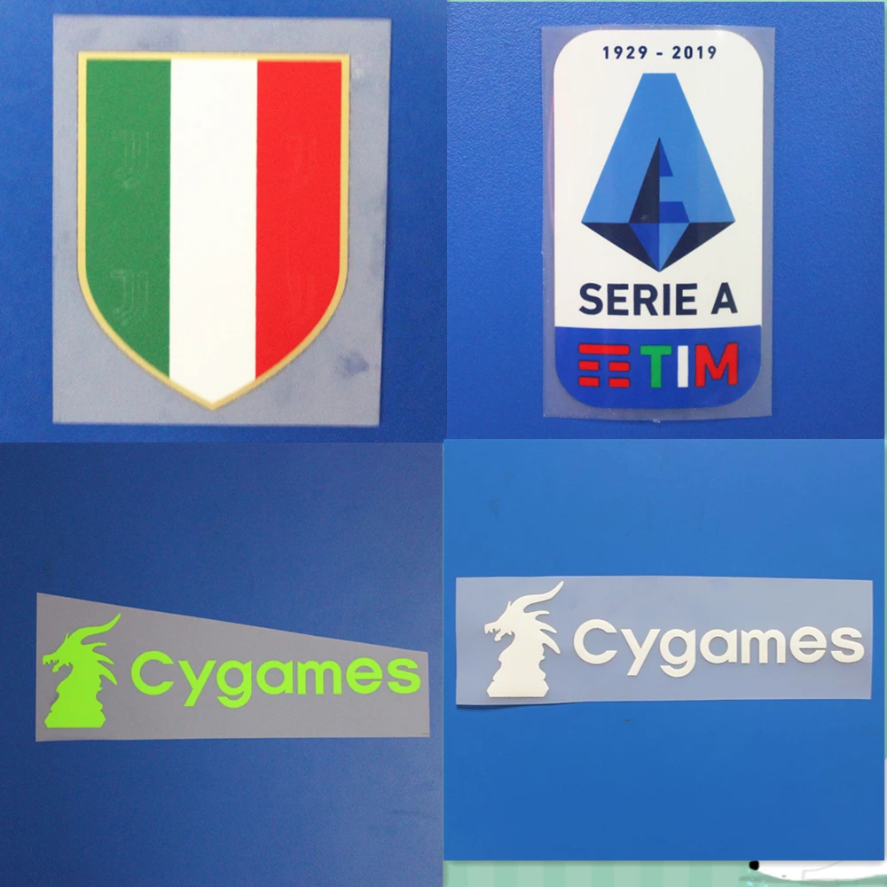2019 2020 Silicone Serie A Patch And Scudetto patch With White Red Cygame Sponsor Heat Transfer Badge | Автомобили и мотоциклы