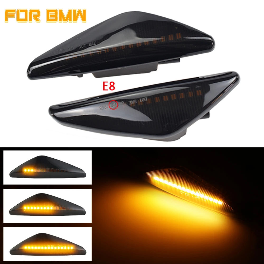 2pcs Smoke Lens LED Dynamic Side Marker Light Turn Signal Indicator Repeater For BMW X3 F25 X5 E70 X6 E71 E72 2008-2014 - купить по