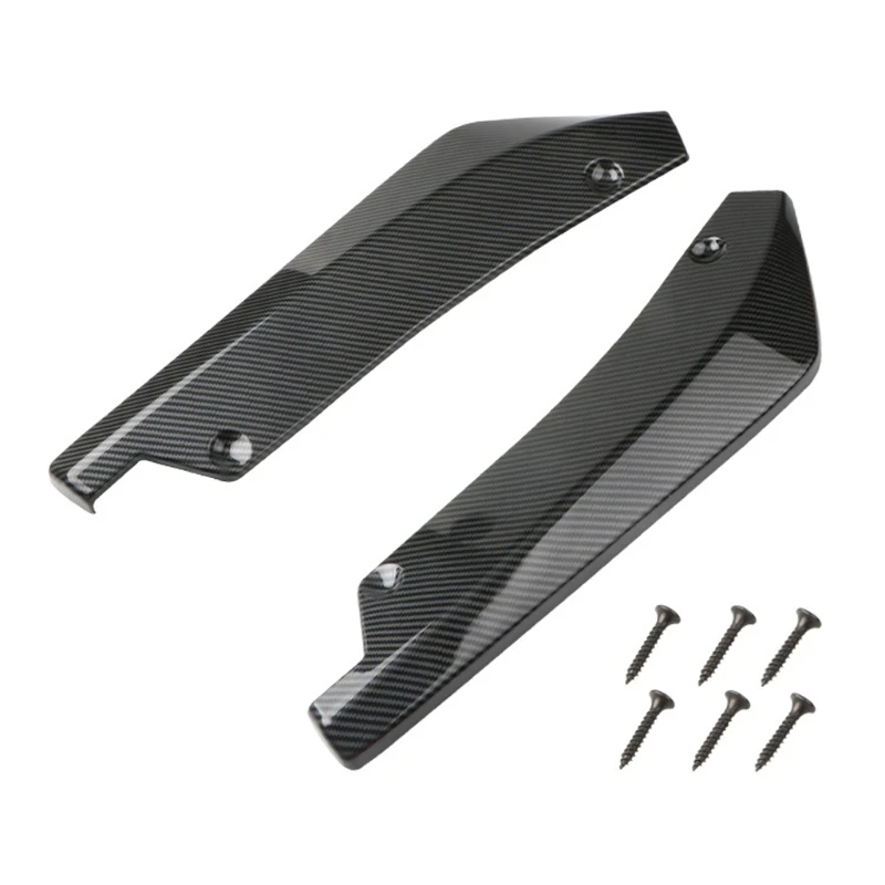 

2Pcs Universal Car Rear Bumper Lip Spoiler Diffuser Splitter Scratch Protector Bumper Deflector Spoiler T3EF