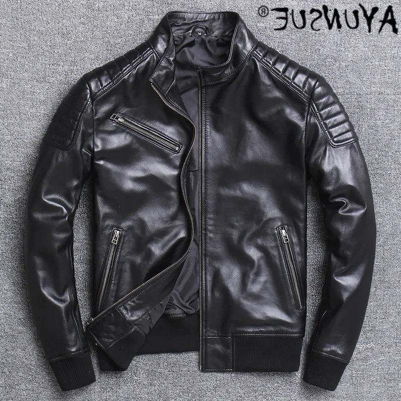 

New men's leather jacket in the spring of 2021