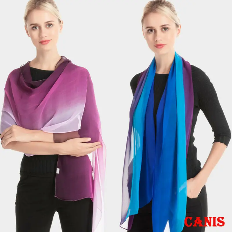 Модный женский дышащий Длинный мягкий шарф шифоновая шаль женские шарфы 160 см| |