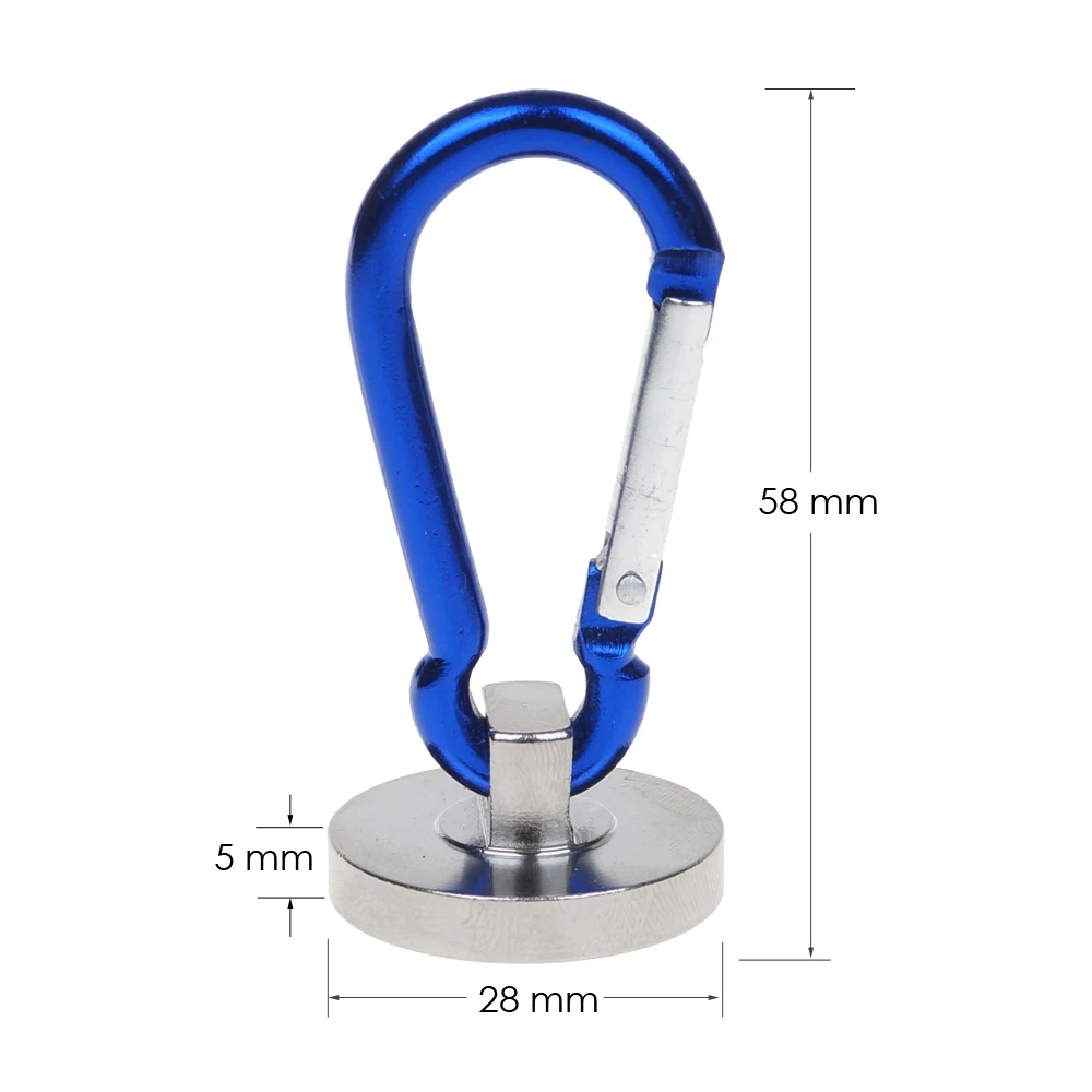 Бесплатная доставка сильный 35 фунтов Неодимовый магнитный Карабин Крюк # BK022 @