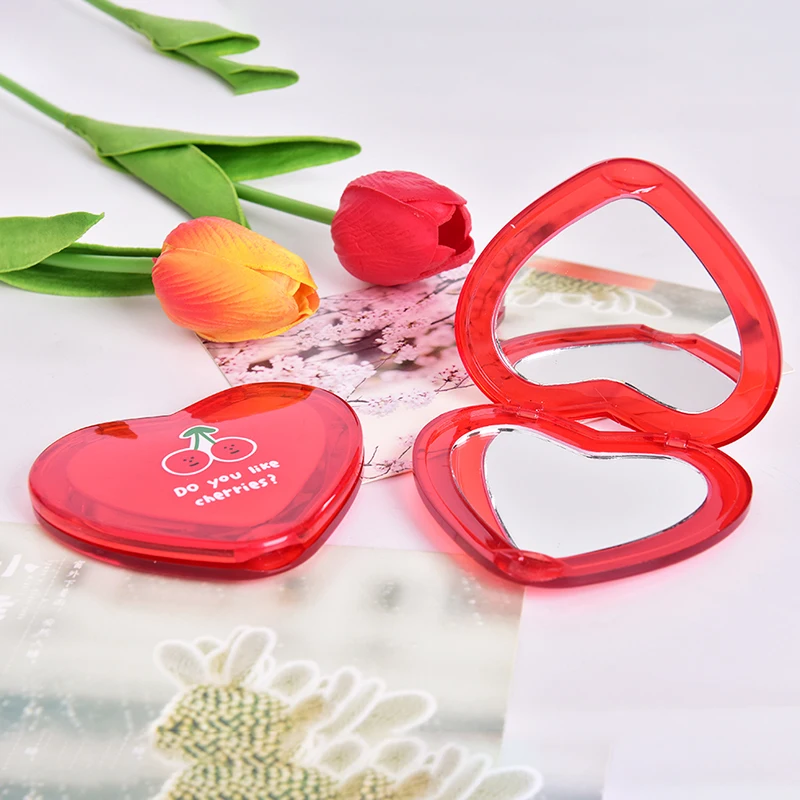 Компактное карманное зеркало для макияжа Портативное двухстороннее складное