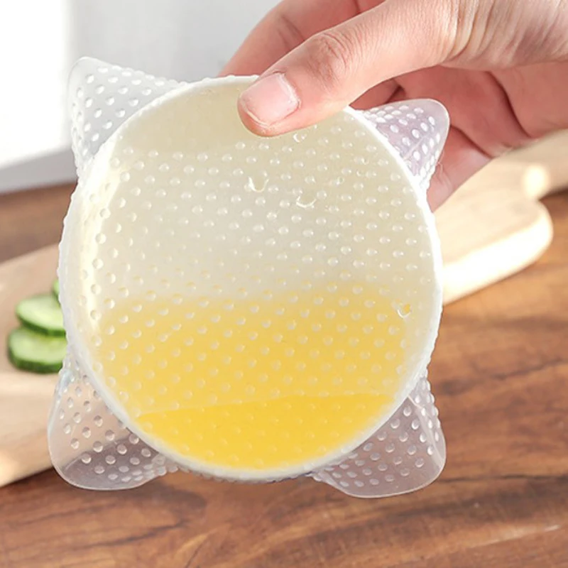 4 шт./компл. силиконовая Герметичная крышка для чаши кухонные аксессуары