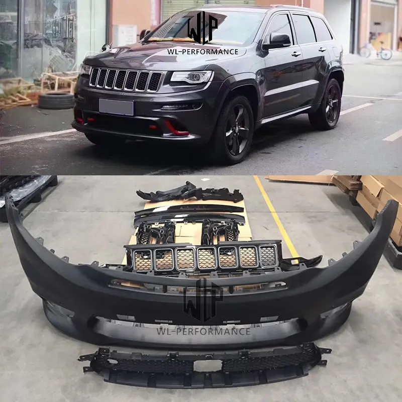 SRT8 стиль высокое качество PP Неокрашенный Передний Задний бампер боковые юбки