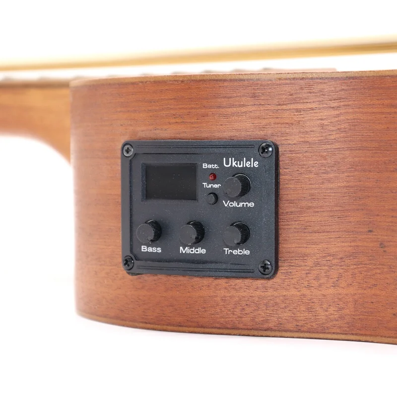 30 zoll elektrische ukulele bass gitarre voll okoume holz gitarre körper natürliche farbe 4 string mini uk bass gitarre kinder geschenk free