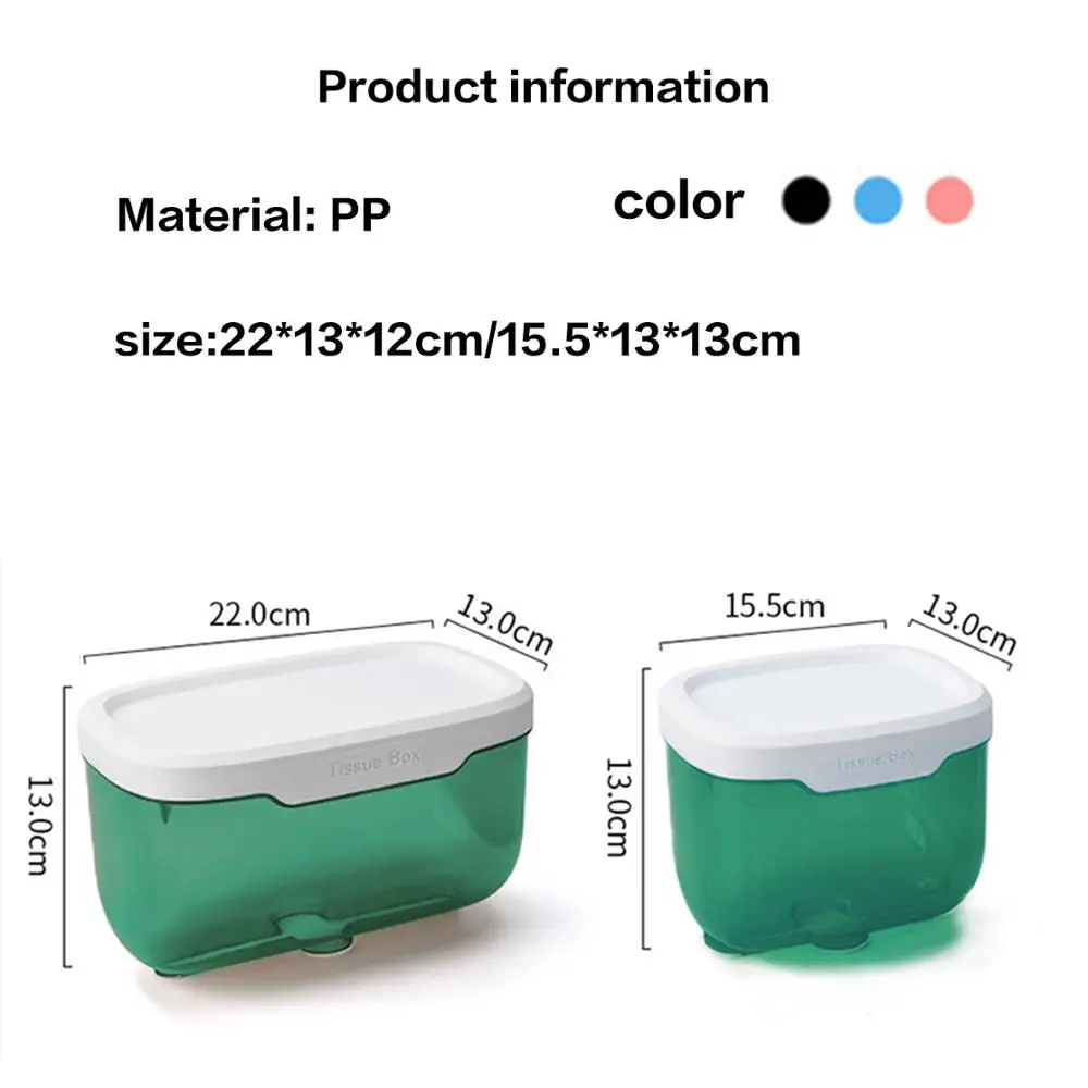 

Toilet Tissue Box Waterproof Toilet Paper Storage Box Punch-Free Creative Roll Paper Rack