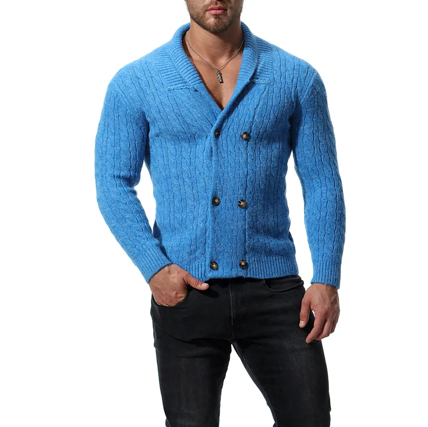 Однотонный Новый Мужской Повседневный свитер осень зима теплая мужская