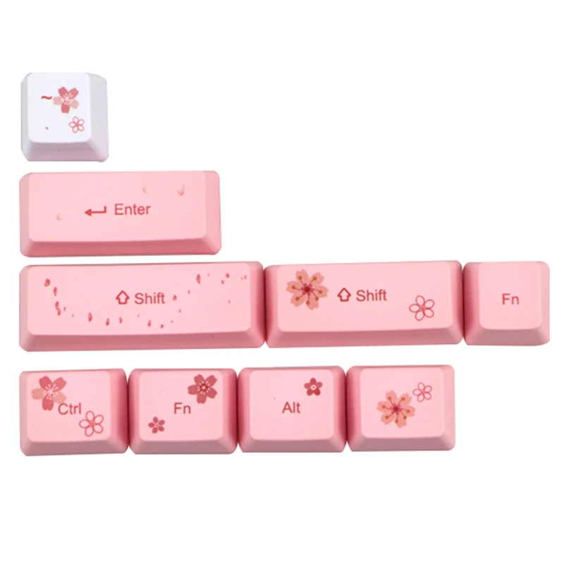 Механическая клавиатура Keycap Sakura PBT сублимационная для MX switch Dz60 GK64 GH60