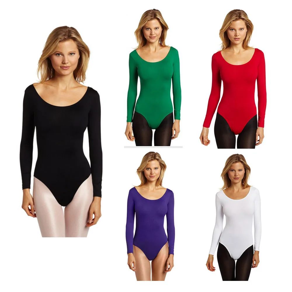 

Для женщин балетные гимнастические леотарды черного цвета с длинными рукавами трико для малышей ткани для купальники, из спандекса с оваль...