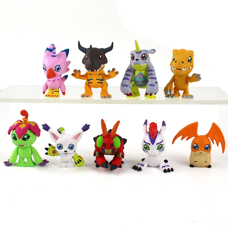 3 5-5 см 9 шт./компл. фигурки приключений Digimon Piyomon Palmon Tentomon graymon Agumon Gabumon Patamon Tailmon Gomamon