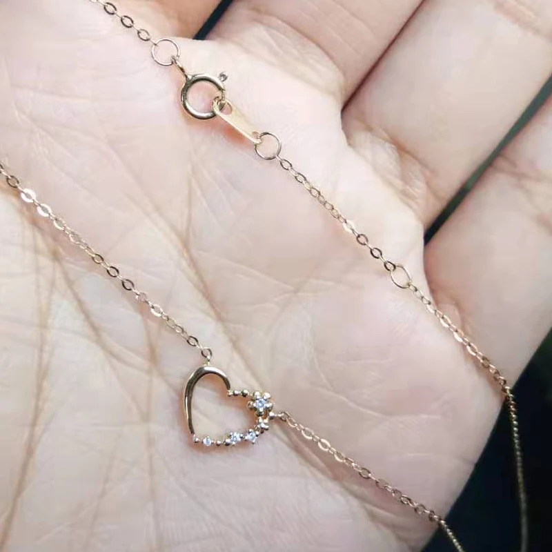 BAIHE Твердые 18K желтое золото 0.02ct натуральный бриллиант для женщин помолвка