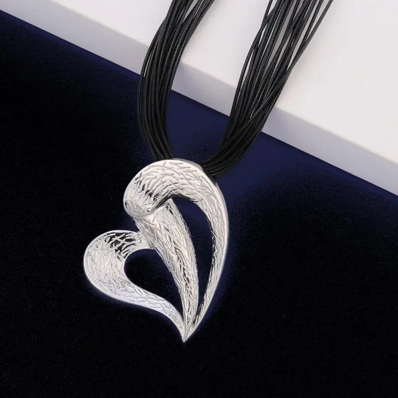 Готическое ожерелье s ювелирное большое чокер с подвеской в форме сердца для