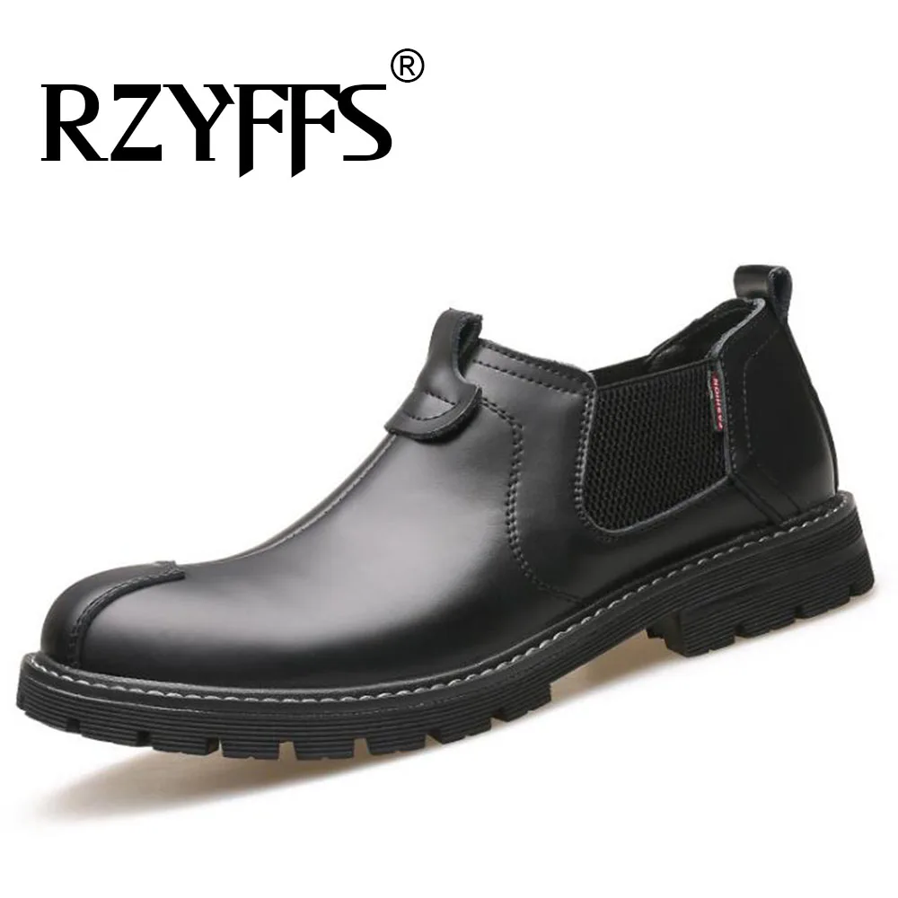 Винтажные классические мужские уличные мотоциклетные ботинки осенние ботильоны