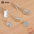 Обжимные бусины для ювелирных изделий, 6-10 мм, серебро 925 пробы