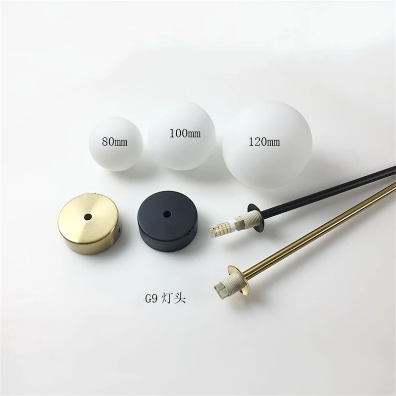 Купить Минималистичные подвесные светильники, Подвесная лампа, простые современные светодиодные светильники для гостиной, стеклянный шар, абажур...