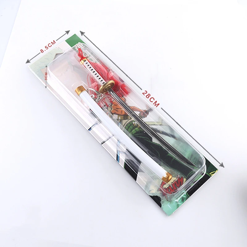 

HOT ONE PIECE Bouncing knif Sword Keychain ONE PIECE Roronoa Zoro Tashigi Trafalgar Law Famous knife Weapons Props
