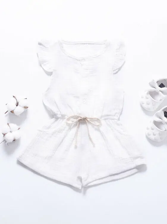 Детский летний комбинезон без рукавов с открытыми плечами | Мать и ребенок