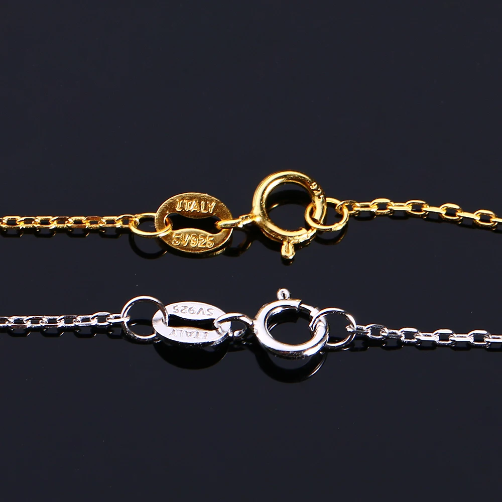 

925 Sterling Silver Round Shape Zircon Long Chain Necklace for Women Wedding Fine Jewelry Gift Simple Necklace