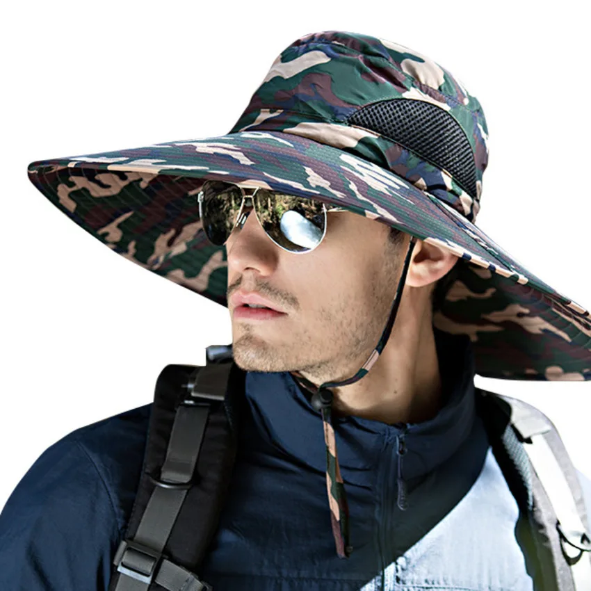 

Outdoor Fishing Hat Cap Bucket Hat Windproof Wide Brim Sun Cap Lightweight Quick Dry Packable Outdoor Hat With Neck Flap UPF50+