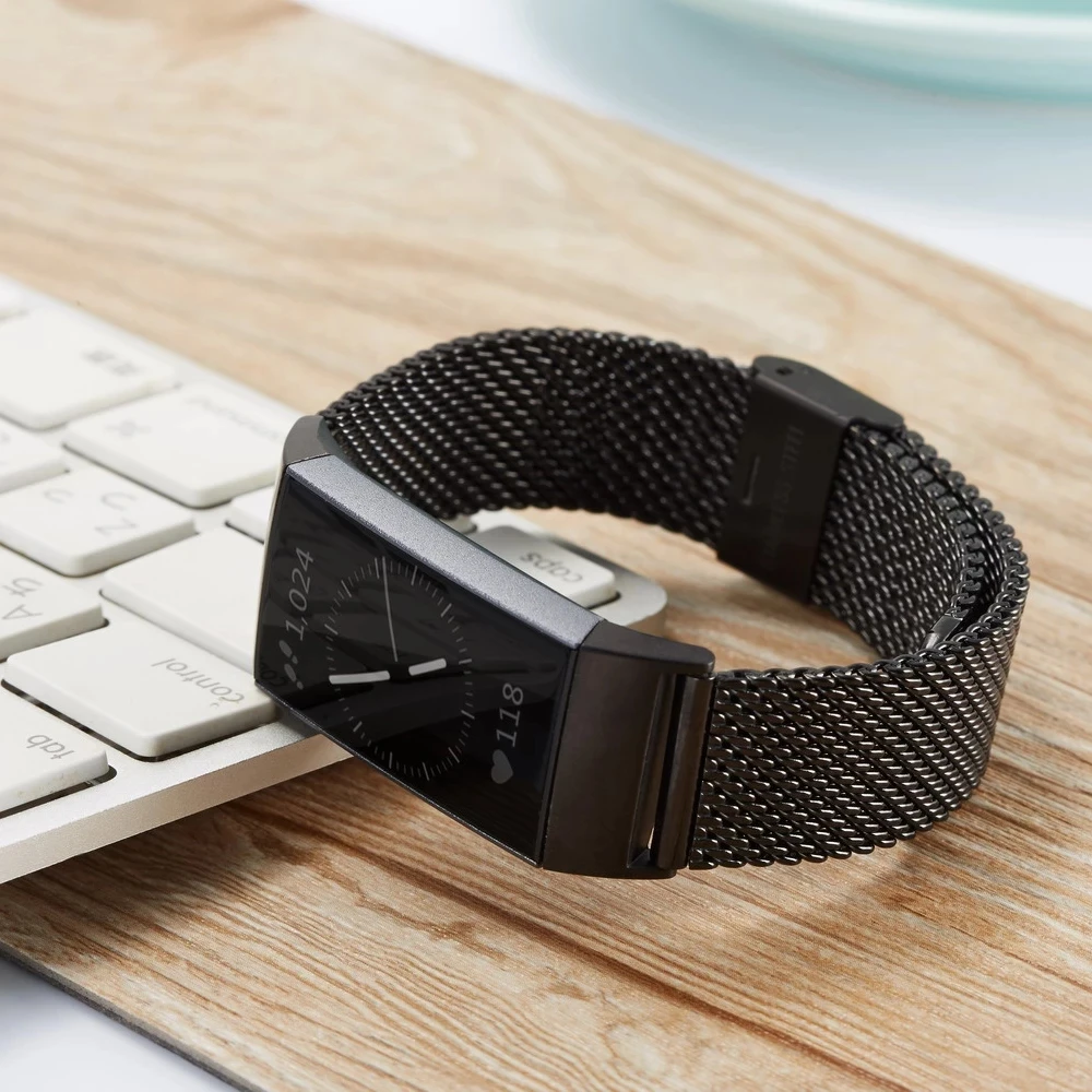 

KTAB Milanese Loop Strap For Fitbit Charge 4/3 Stainless Steel Metal Fitbit Replacement Bands For Fitbit Charge 4 SE Smart Watch