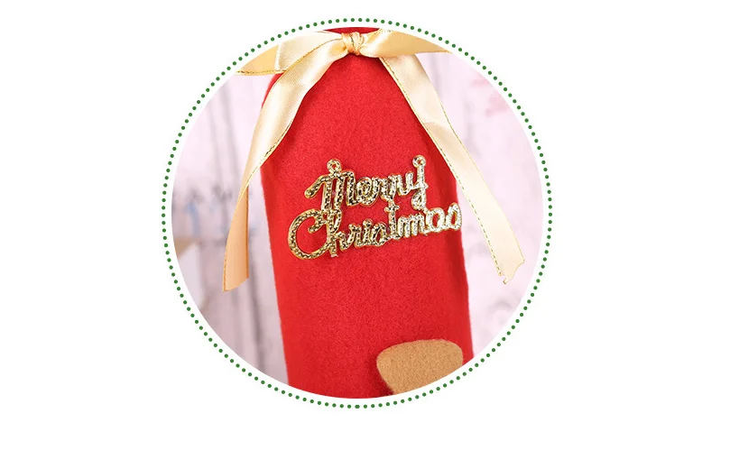 Горячая крышка для бутылки с красным вином украшения дома вечерние Санта Клаус