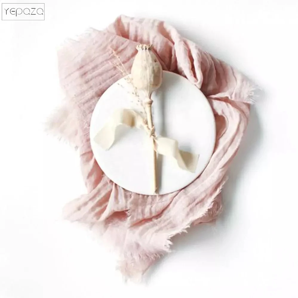 YEPQZQ home decor napkins party table cloth peach colour gauze 43x43cm wedding decorations | Дом и сад