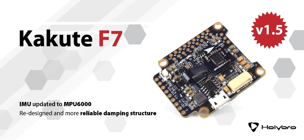 Контроллер полета Holybro Kakute F7 STM32F745 V1.5 с барометром OSD для радиоуправляемого дрона