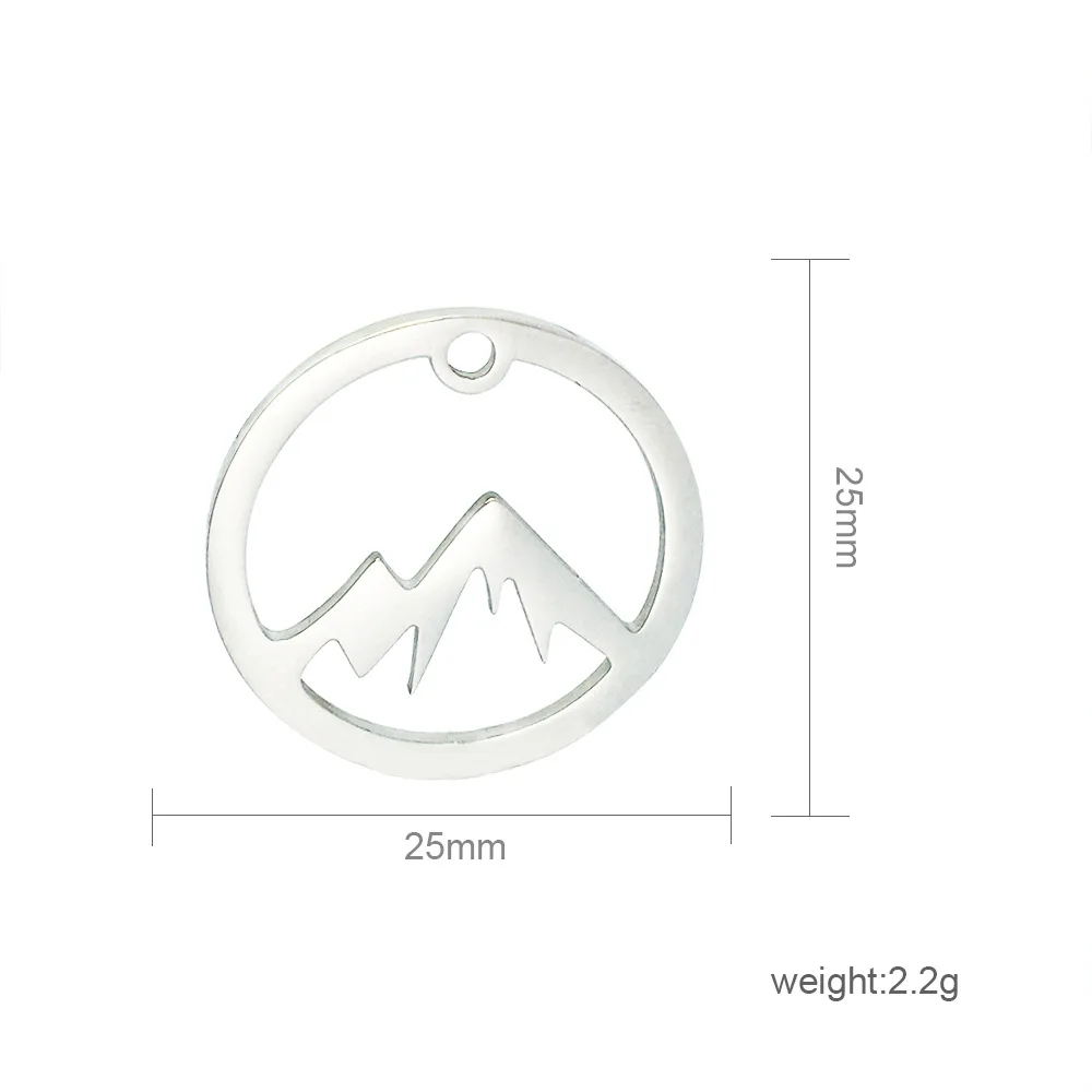 50 шт 25 мм зеркальная полировка из нержавеющей стали круглый полый горный Шарм для