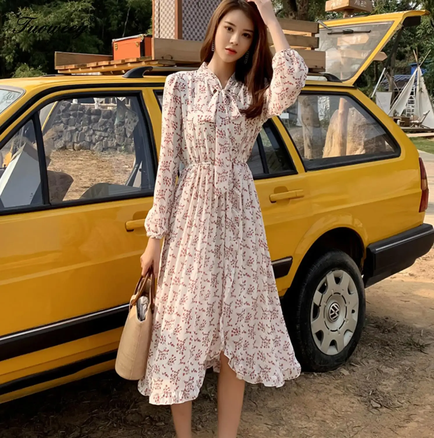 2019 темпераментное платье для женщин корейский стиль повседневная одежда