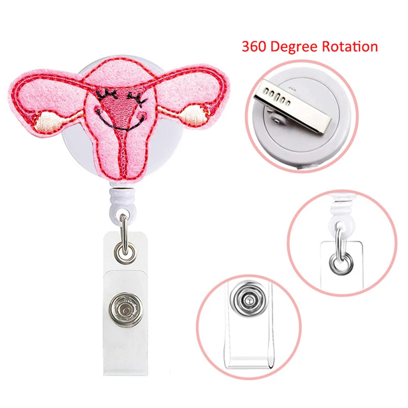 

Retractable Nurse Badge Reel Clip Badge Holder Students Doctor ID Card Holder