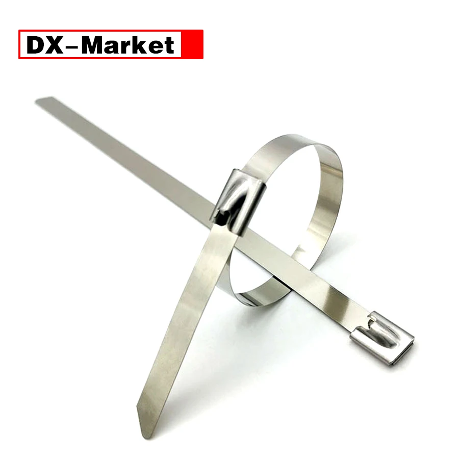 7.9*1000 Ball Self-locking Cable Ties 100 Pieces 304/316 Stainless Steel 7.9mm Marine Tie C020 |