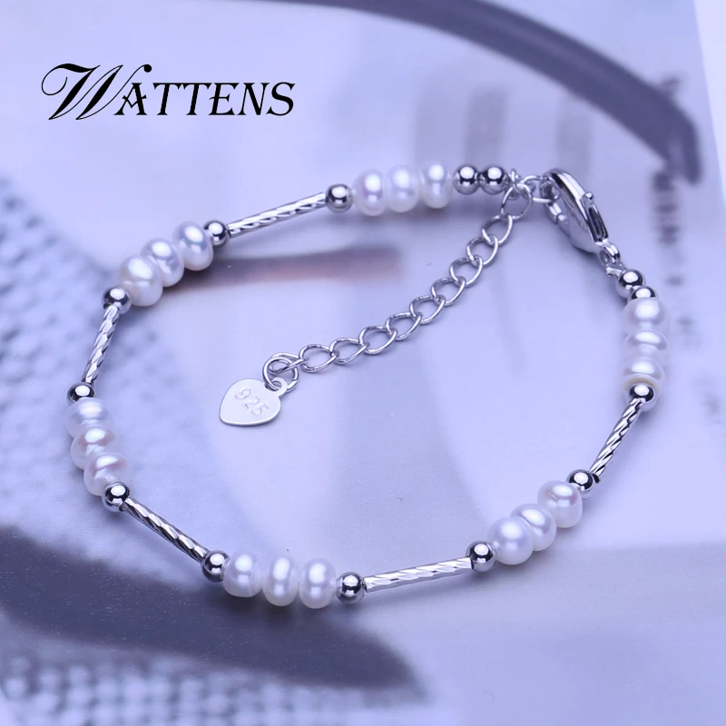 Браслет женский из натурального жемчуга белый модный браслет с жемчугом разных