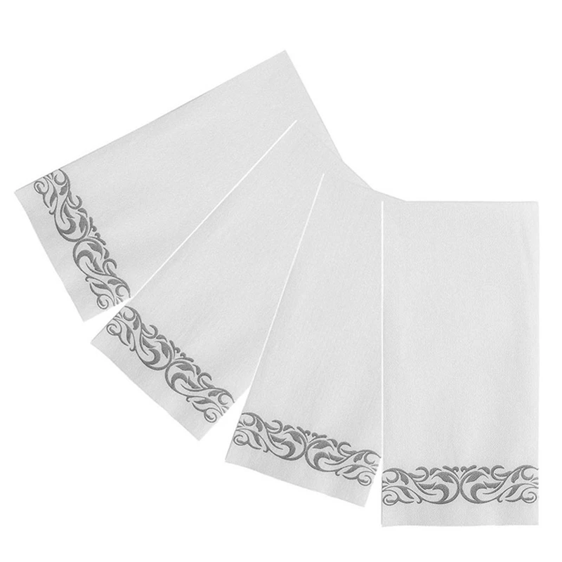 Салфетки бумажные одноразовые с цветочным узором 50 шт. | Дом и сад