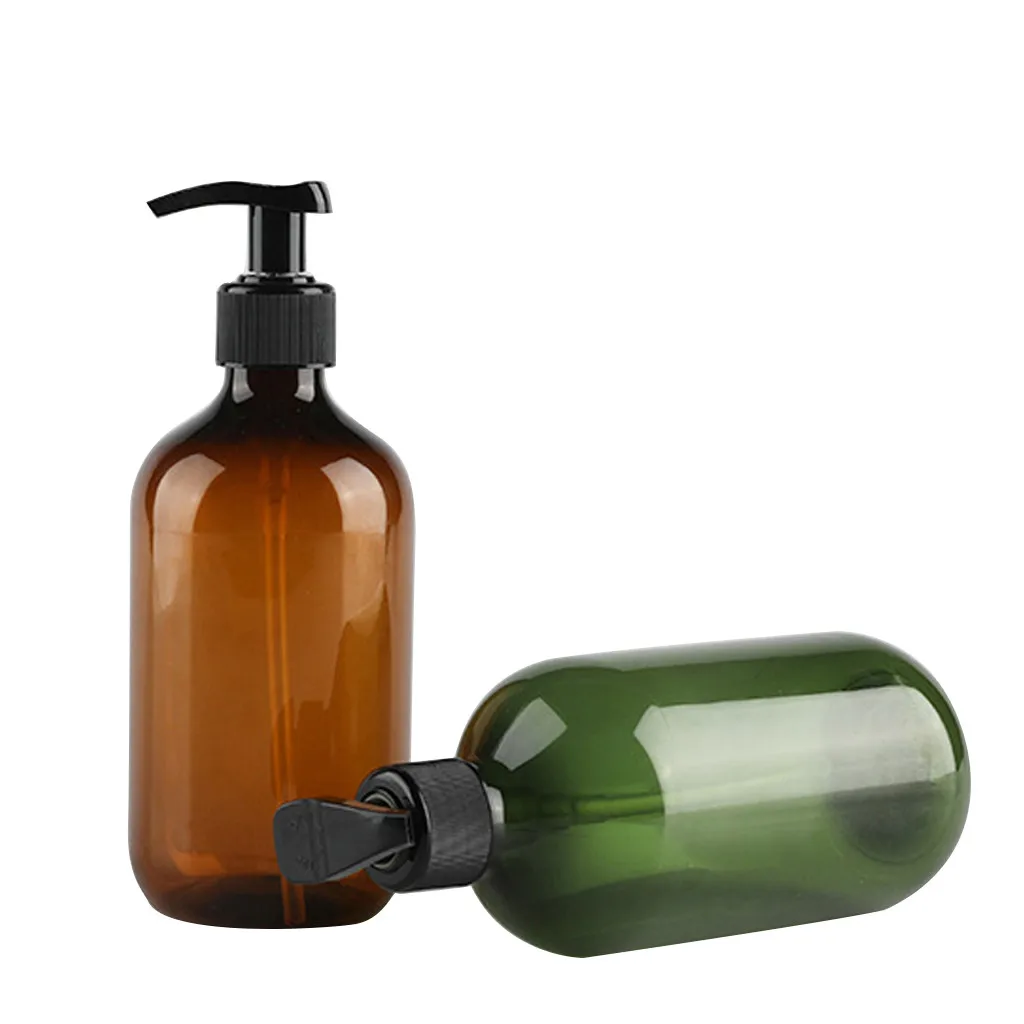 Прозрачные пластиковые бутылки из ПЭТ 2 шт. с черными винтовыми крышками