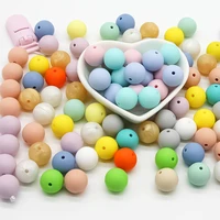 cute idea 19mm 100pcs baby products silicone beads pearl food grade nursing teething eco friendly sensory diy toy