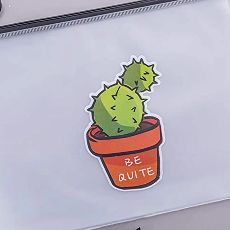 

Cute Fresh and Transparent Frosted Cactus Storage Bag Large Capacity Student Stationery Pencil Case-Transparent