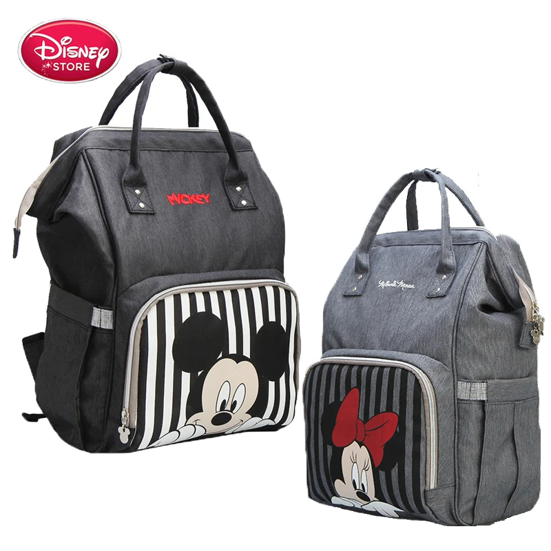 

Disney Mickey Mouse Diaper Bag Backpack Baby Mummy Stroller Bottle USB Heating Insulation Bag Mother Travel Backpack