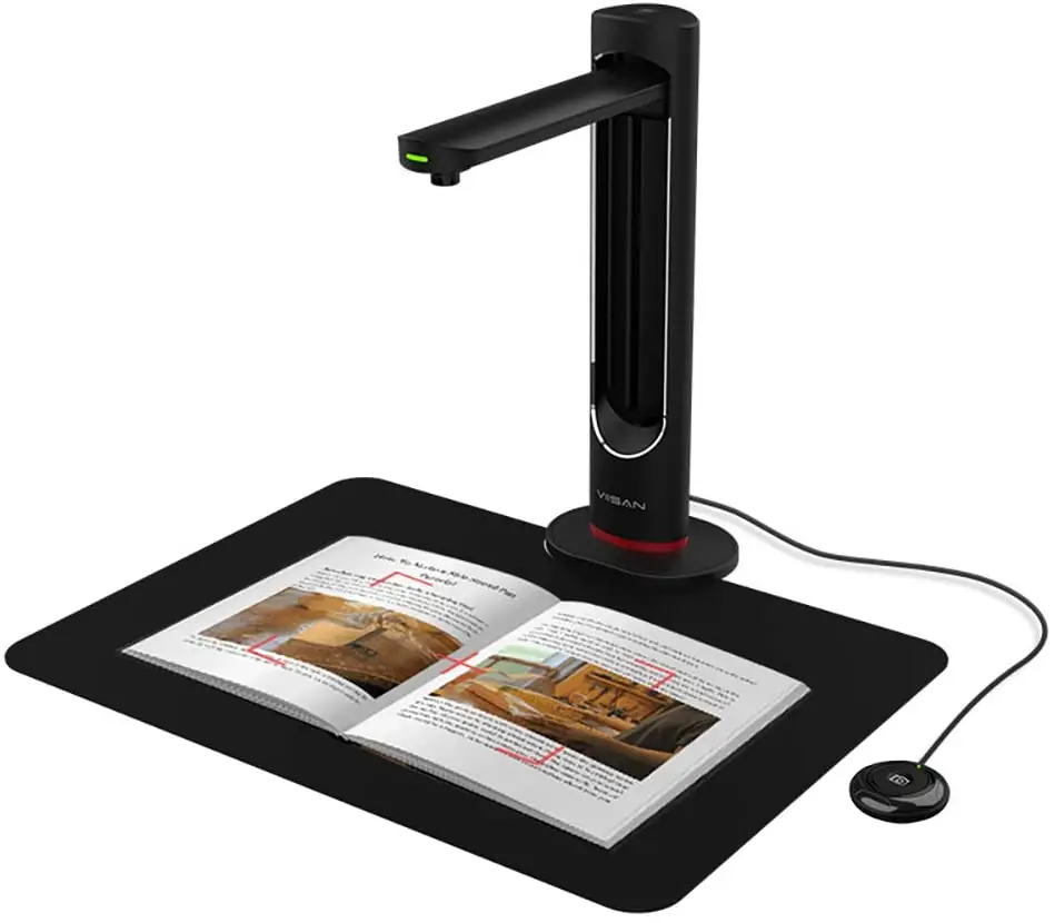 VIISAN K21 A3/A4 Book Document Fixed Mount Scanner High Definition 23MP with Auto-Flatten Multi-Language | Компьютеры и офис