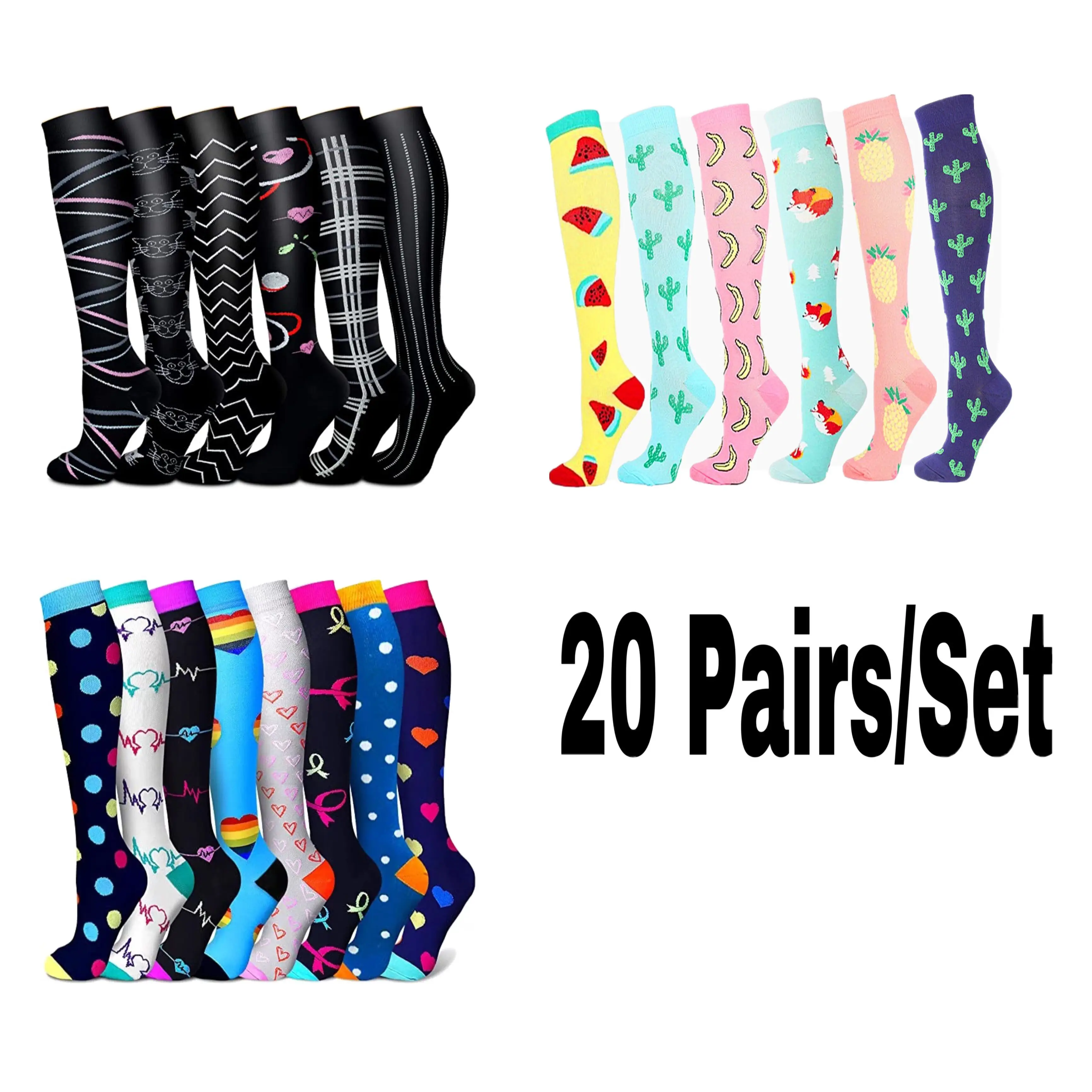 

Dropshipping Running Men Women Socks Sports Funny Tube Socks Compression Socks Outdoor Marathon Graduated Pressure Stockings Set